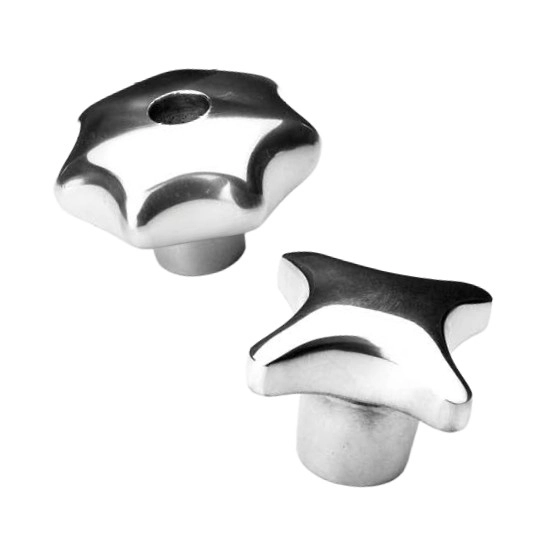 Knobs with hole, metallic