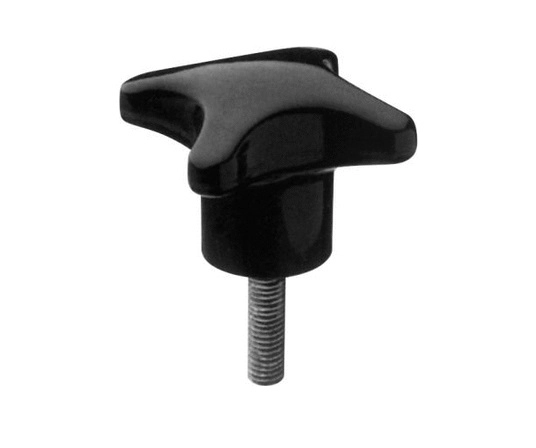 Šroub hvězdicový se čtyřmi vrcholy, duroplast, černý